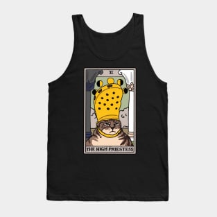 High Priestess Crocs Cat Meme Tarot Tank Top